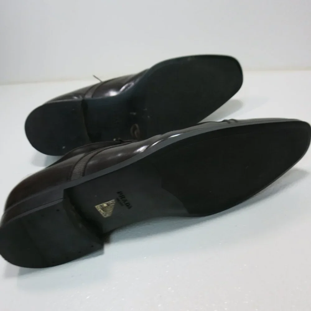 Prada Cap Toe Leather Dress oxfords Men's Footwear Shoes Men's Italy Sz 11 - Picture 3 of 10
